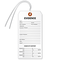 Evidence Chain Custody Tag