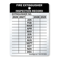 Fire Extinguisher 4-Year Maintenance Tag