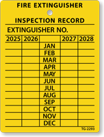 Fire Extinguisher 4-Year Maintenance Tag