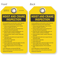 Hoist and Crane Inspection Tag