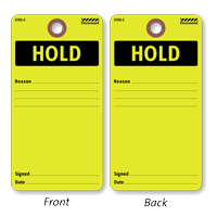 Hold Production Control Remarks Tag With Fiber Patch