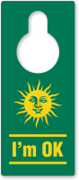 I'm OK Maintenance Door Hanger