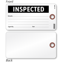 Inspected Production Control Tag With Fiber Patch