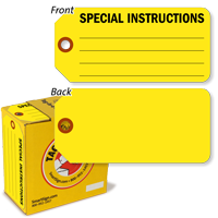 Special Instructions Tag in a Box with Fiber Patch