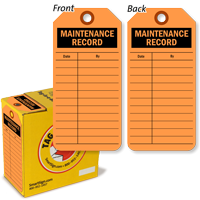 Maintenance Record Tag in a Box with Fiber Patch