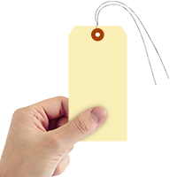 Manila 10-point Cardstock Tags (with pre-attached wires)