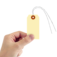 Manila 13-point Cardstock Tags (with pre-attached wires)