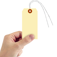 Manila 13-point Cardstock Tags (with pre-attached wires)