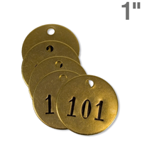 Numbered Brass Key Tags