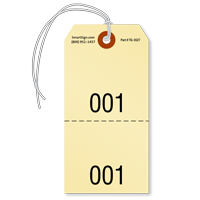 Sequentially Numbered Inspection Tag