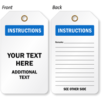 Personalized Instructions Tag