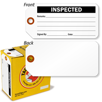 Inspected Inspection Tag in a Box with Fiber Patch