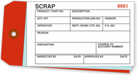 Inventory Tag - Colored Scrap (3 part)