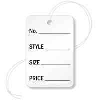 Garment Tag ( 1-7/8 in. x 1-1/4 in.) with String