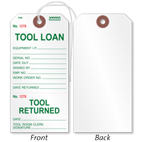 Tool Loan Or Tool Returned Production Status Tag