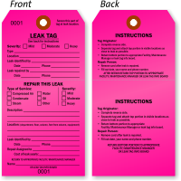Two Sided Leak Tag