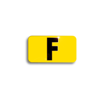 Character Black on Yellow "F" For Vertical Mounting Holder