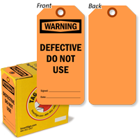 Warning Defective Do Not Use Tag-in-a-Box