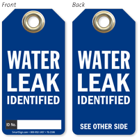 Water Leak Identified Tag
