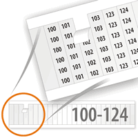 Electrical Labels, Wire Marker Card, 100-124