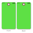 Fluorescent Green Cardstock Blank Tag With Fiber Patch
