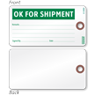 Ok For Shipment Production Control Tag With Fiber Patch