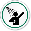 Safety Shower Symbol ISO Circle Sign