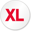 XL Size Garment Sticker Circular Label