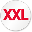 XXL Size Round Garment Label Sticker