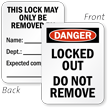 Danger Locked Out Remove By Padlock Label