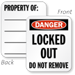 2-Sided Locked Out Property Padlock Label
