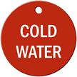 Cold Water Stock Engraved Valve Circular Tag