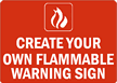 FLAMMABLE WARNING SIGN