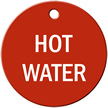 Hot Water Stock Engraved Valve Circular Tag