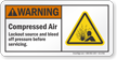 Compressed Air ANSI Warning Sign