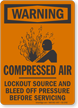 Compressed Air OSHA Warning Sign