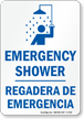 Bilingual Emergency Shower Sign