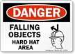 Falling Objects Hard Hat Area Sign