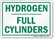 Hydrogen Full Cylinders Sign