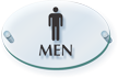 Men Restroom clear Acrylic Signs  Clearboss