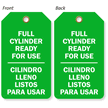 Bilingual Full Cylinder Ready For Use Status Tag