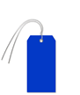 Blue Tear-Proof Blank Plastic Tags with Wire