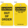 Out Of Order Double-Sided Tag