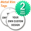 Custom Metal Rim Tag