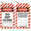 Danger Do Not Close Lockout 2-Sided Tag
