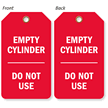 Empty Cylinder Do Not Use Status Tag
