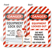 Danger Self Laminating Equipment Lock Out Tag