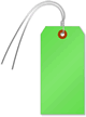 Fluorescent Green Tags (with wires)