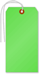 Fluorescent Green Tags (with strings)