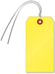 Fluorescent Yellow Tags (with wires)